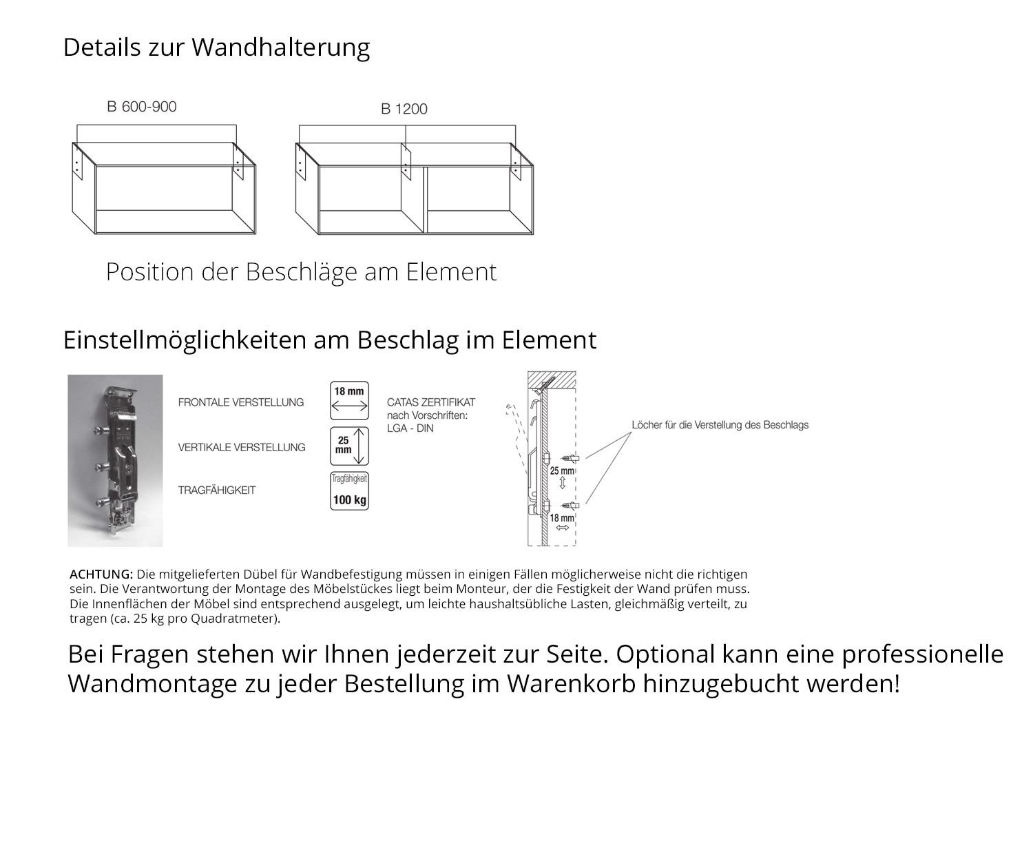 Skizze zum HängeDesign Lowboard mit Wandhalterung