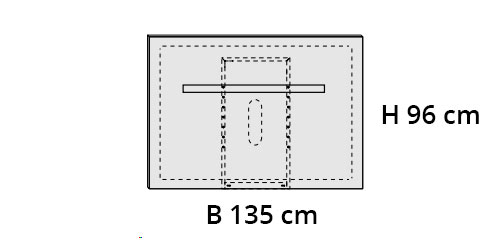B 135cm / H 96 cm