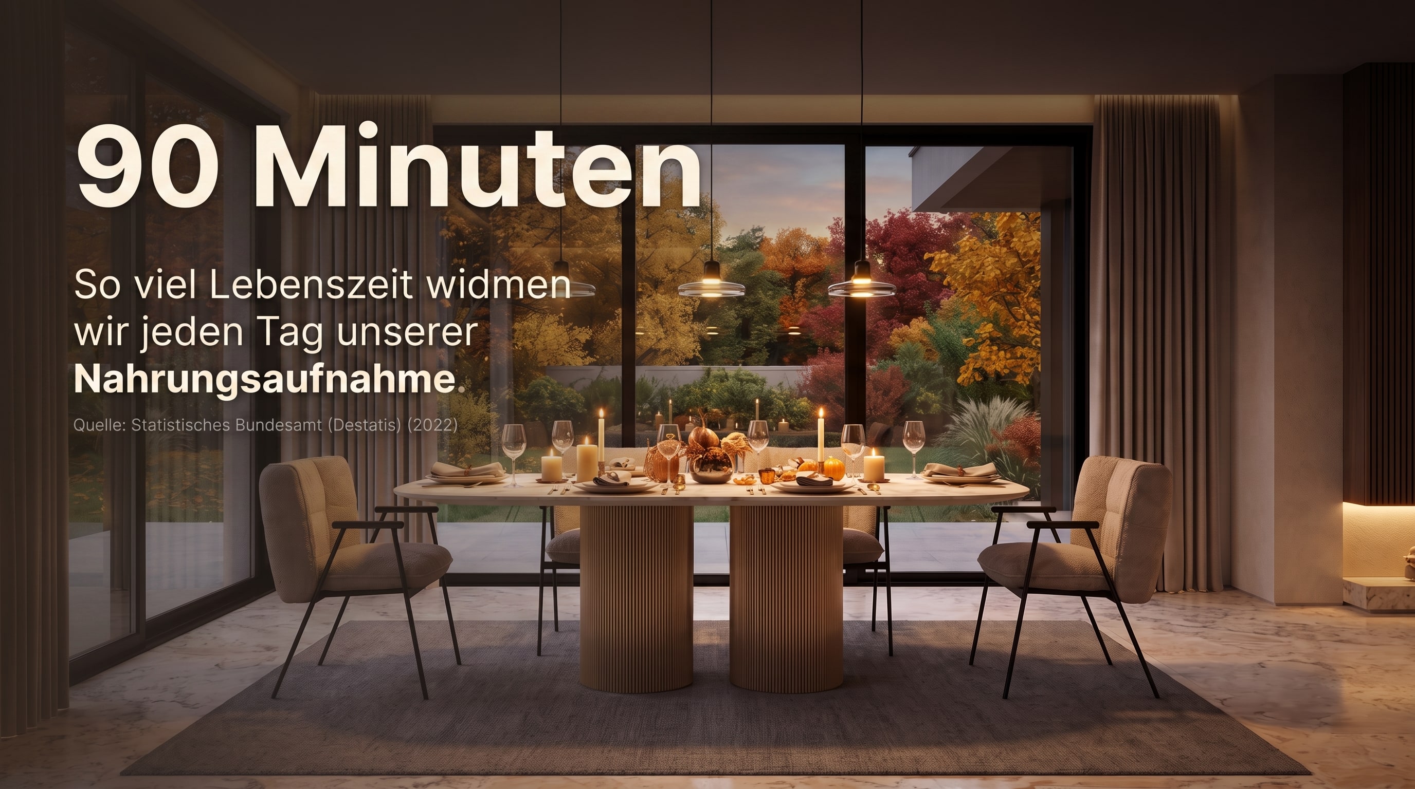 90 Minuten &ndash; This is how much time we dedicate to eating every day.