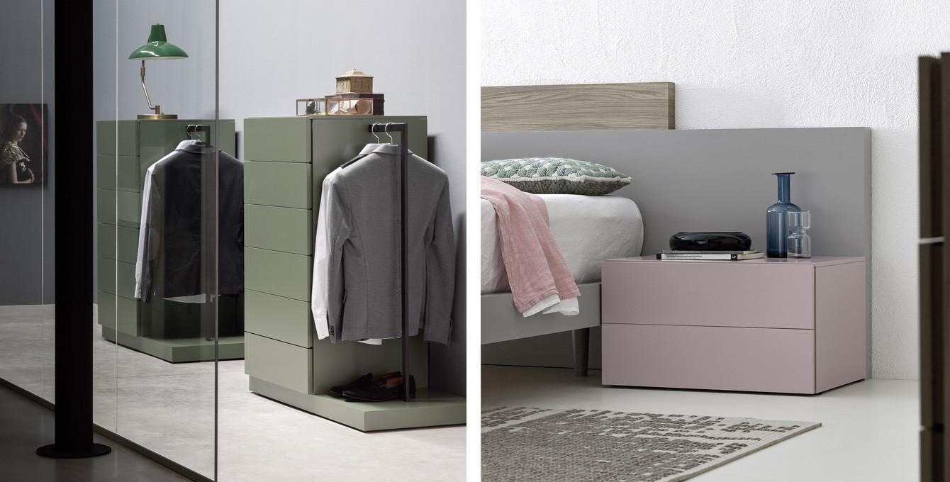 Colours 2016 Bedside Table Rose Chest of Drawers Swamp Green