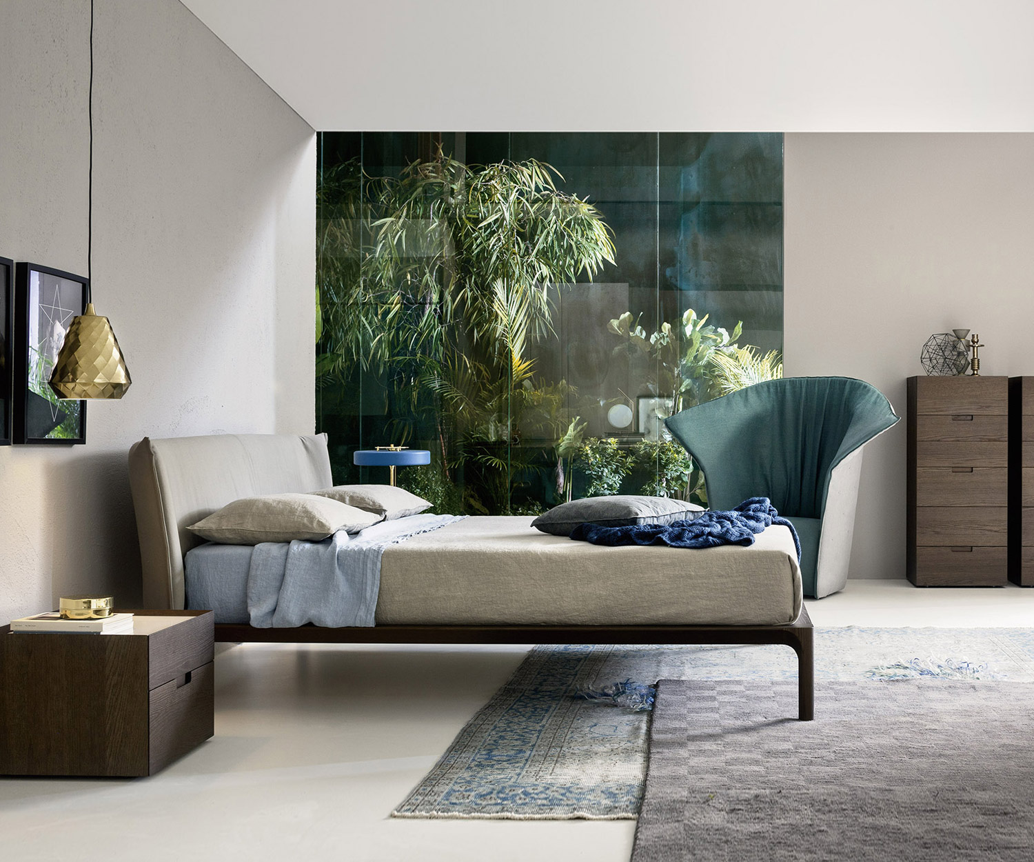 Exklusives Novamobili Bett Park Eiche Dunkel