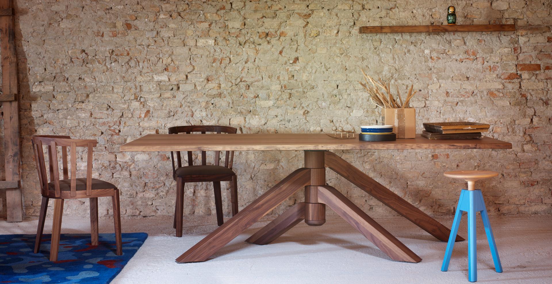 Keplero Solid Wood Table by Miniforms