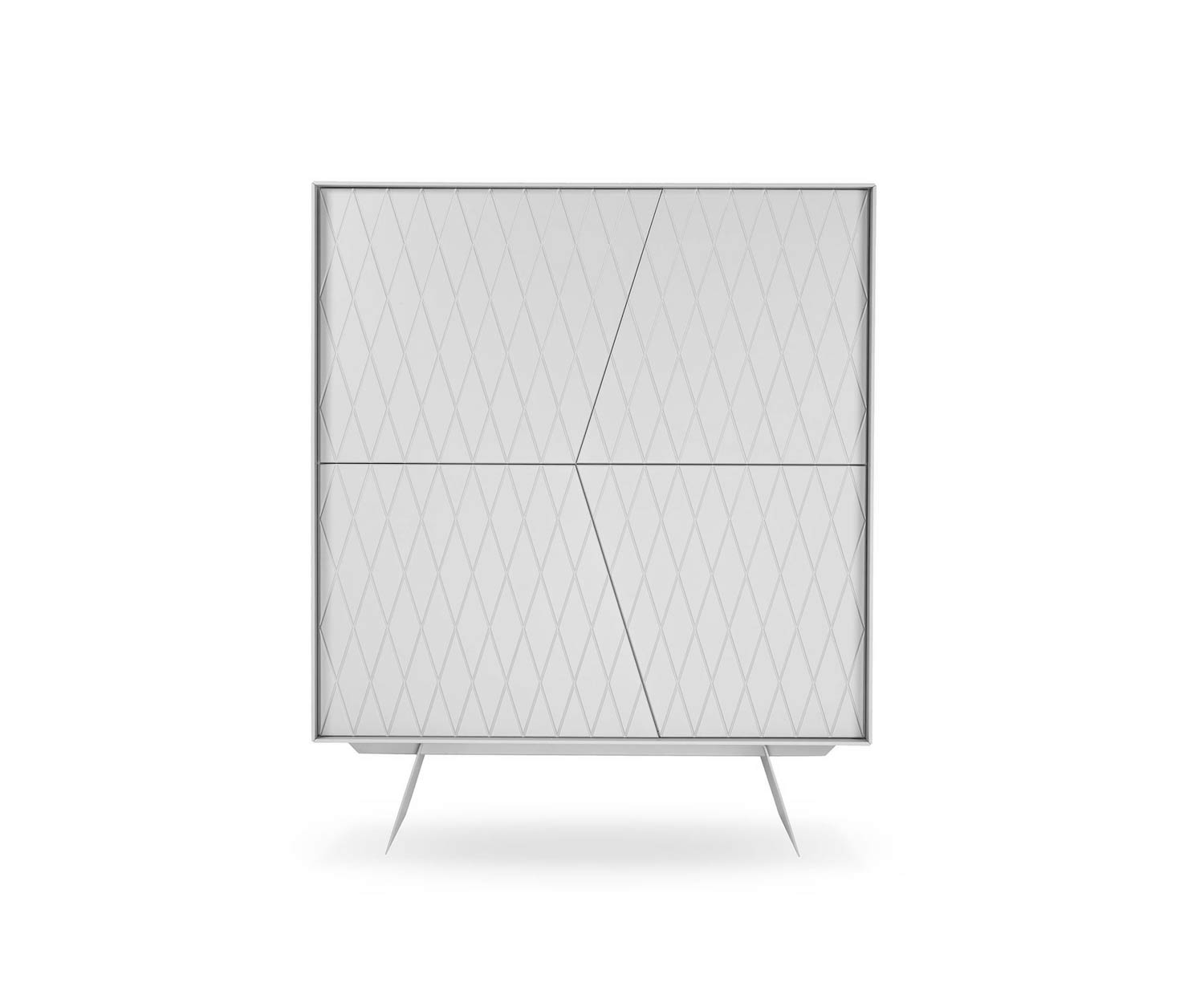 Exklusives al2 Design Highboard e klipse 009 in Weiß Matt