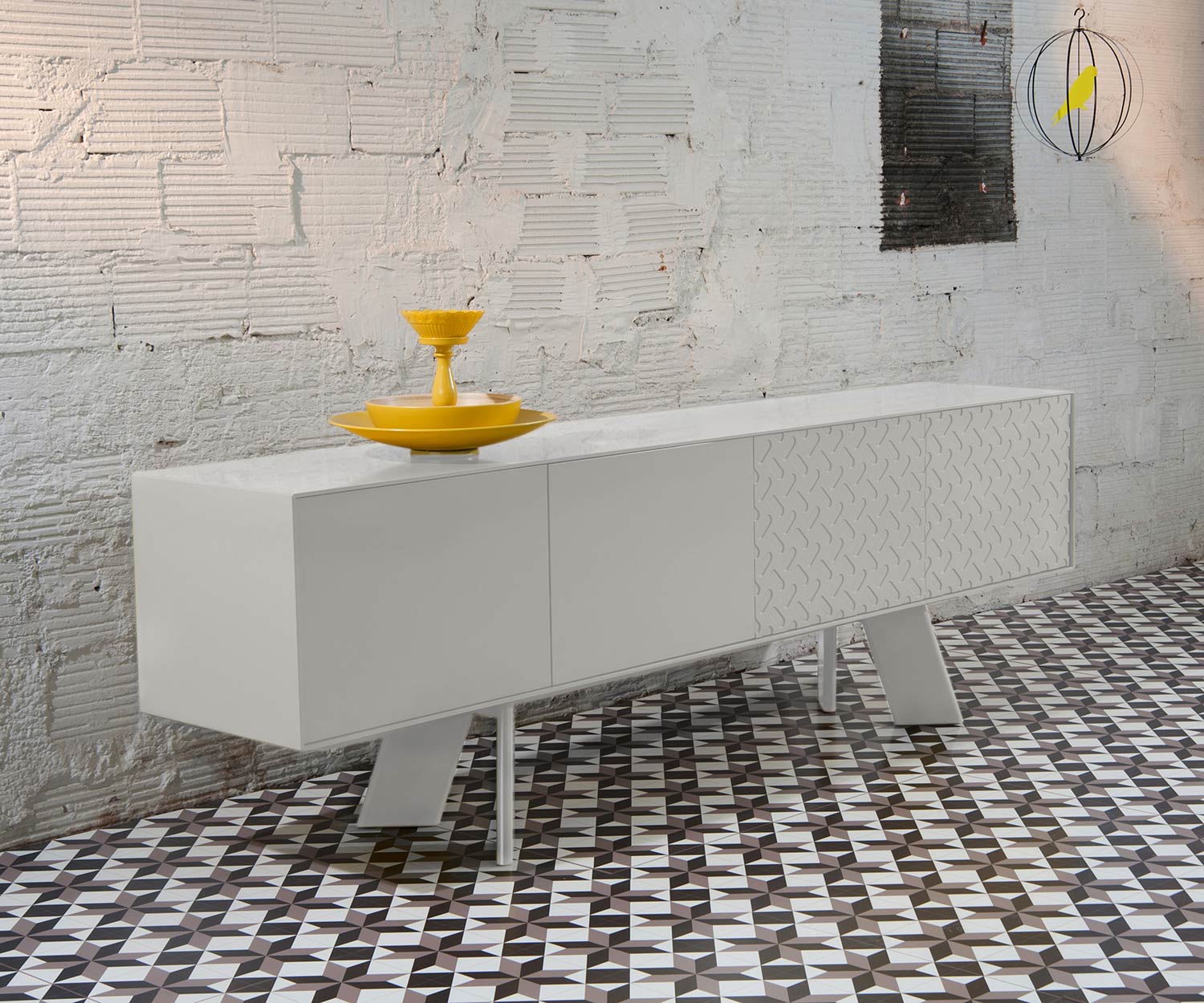Modern al2 Designer sideboard Alhambra 003 C15 in white Modern al2 Designer sideboard Alhambra 003 C15 in white