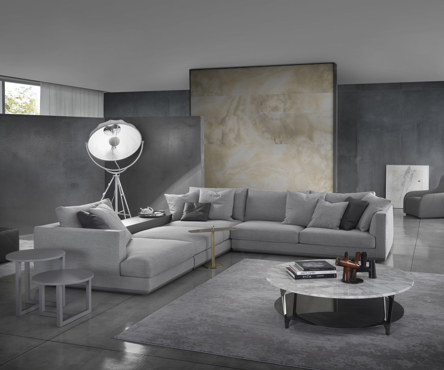 Moderner Design Sofa Beistelltisch Marelli Leaf