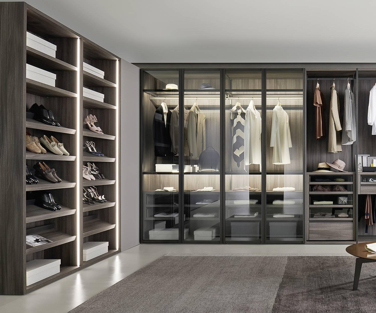 Modernes Livitalia Bellavista Design Ankleidezimmer mit Schuhschrank Modernes Livitalia Bellavista Design Ankleidezimmer mit Schuhschrank
