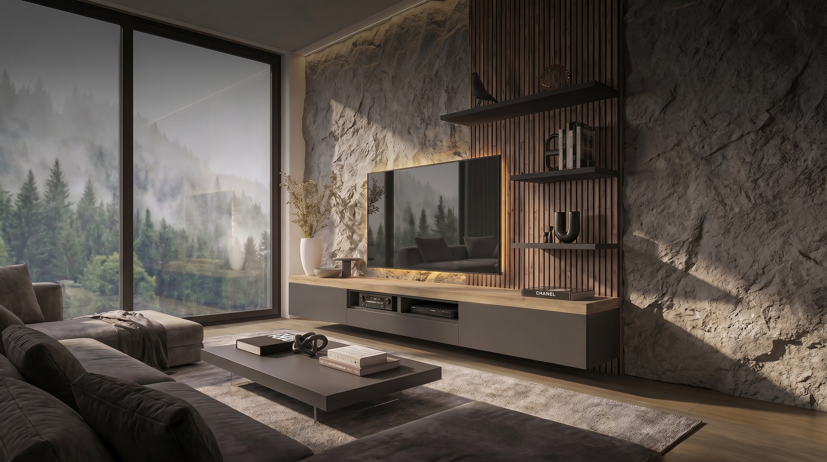 Raumakustik verbessern Wohnzimmer: 6 Design-Tipps, um den Hall mit einer Steinwand zu reduzieren Raumakustik verbessern Wohnzimmer: 6 Design-Tipps, um den Hall mit einer Steinwand zu reduzieren