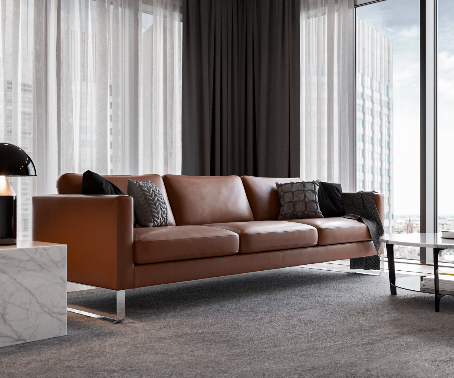 Elegance Emotionsbild frontal Leder Cognac