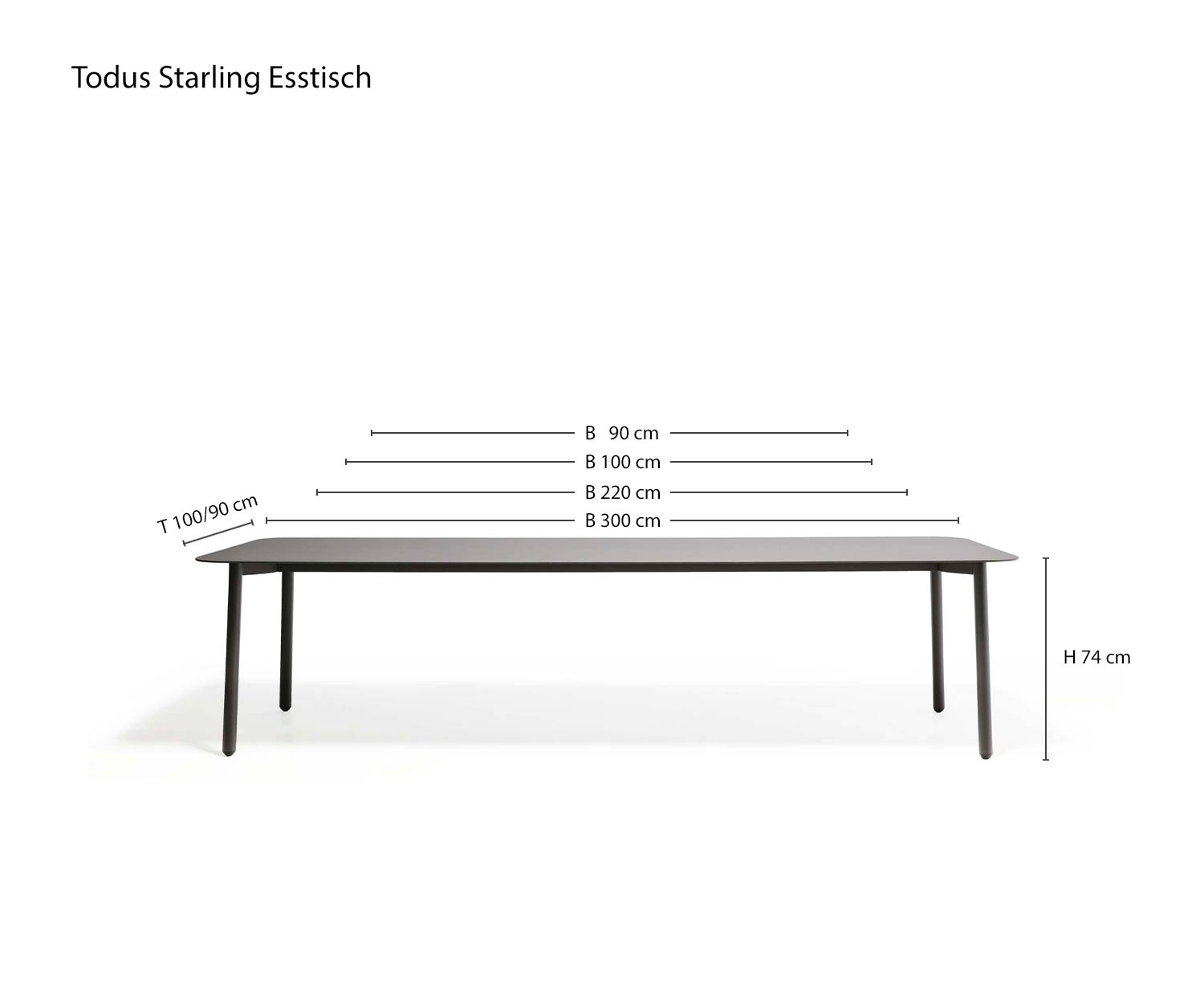 Größen Starling Design Esstisch für den Garten
