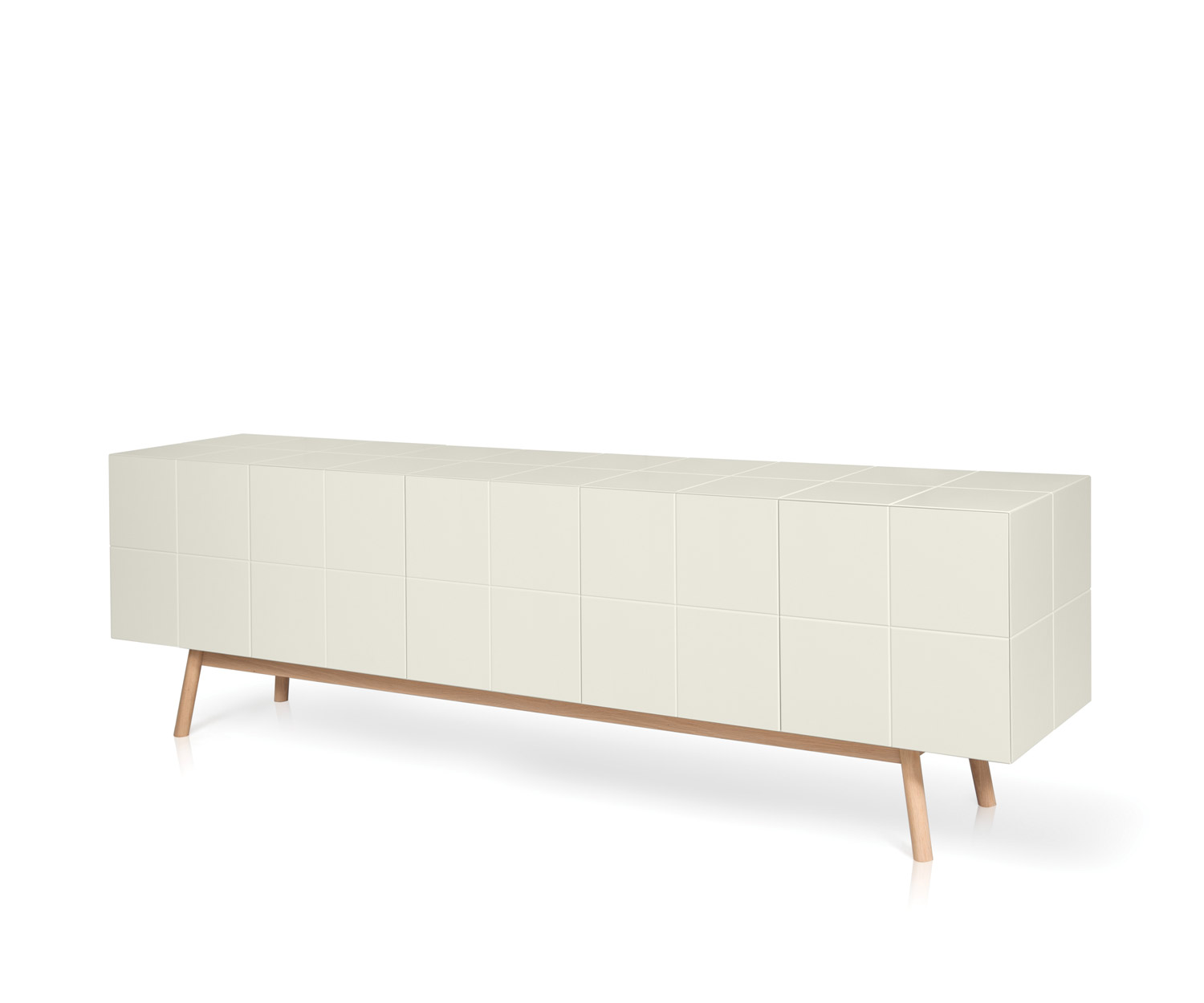 Modernes al2 Design Sideboard in Weiß im Esszimmer mit mos i ko Esstisch