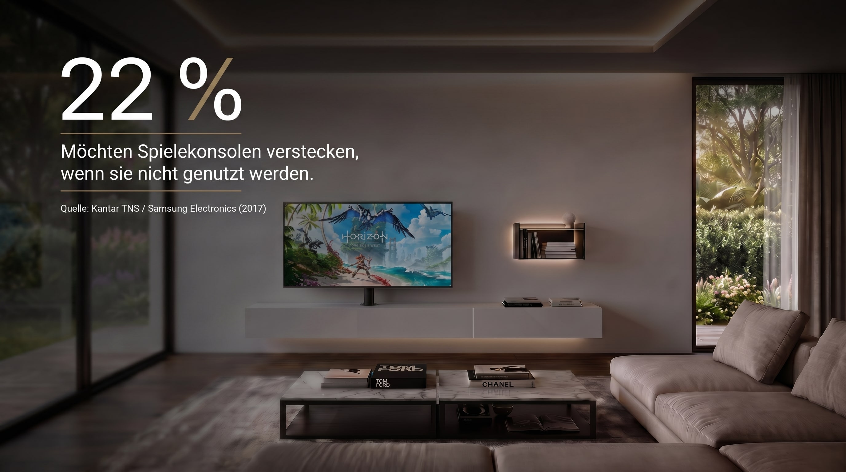 22 % &ndash; Viele Menschen m&ouml;chten Abspielger&auml;te komplett aus dem Sichtfeld verbannen.