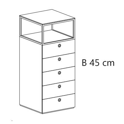 B 45 cm x H 106 cm 