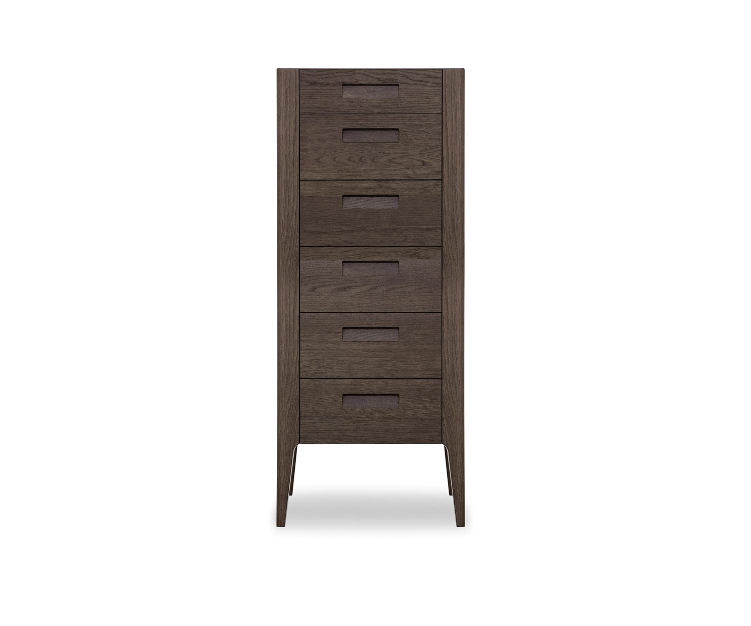 Novamobili Hochkommode Giotto 6 Schubladen Eiche dunkel erdfarben Novamobili Hochkommode Giotto 6 Schubladen Eiche dunkel erdfarben