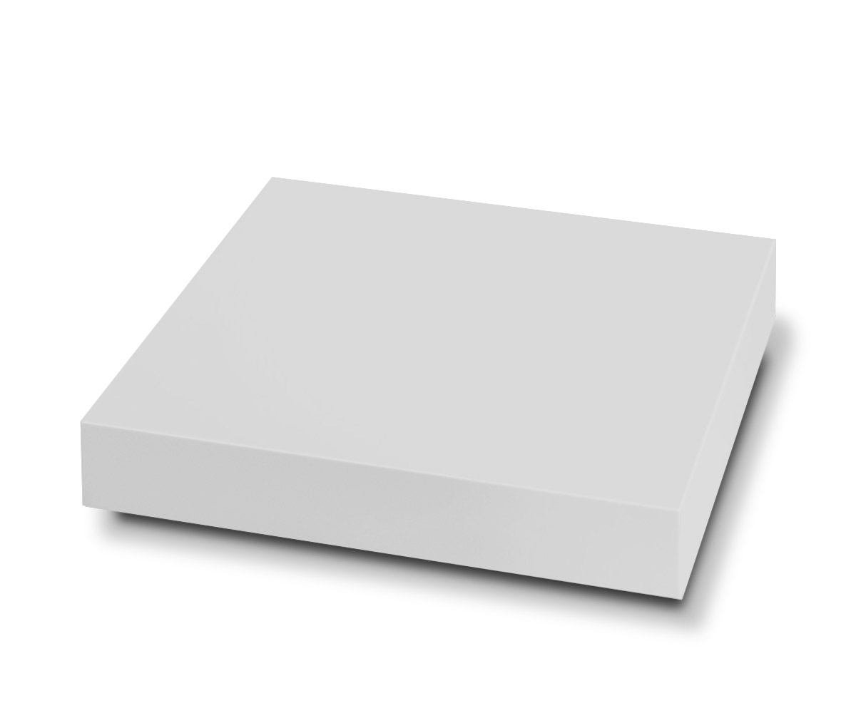 Novamobili Design Couchtisch Schatten Matt Weiß 90x90 Höhe 20 cm