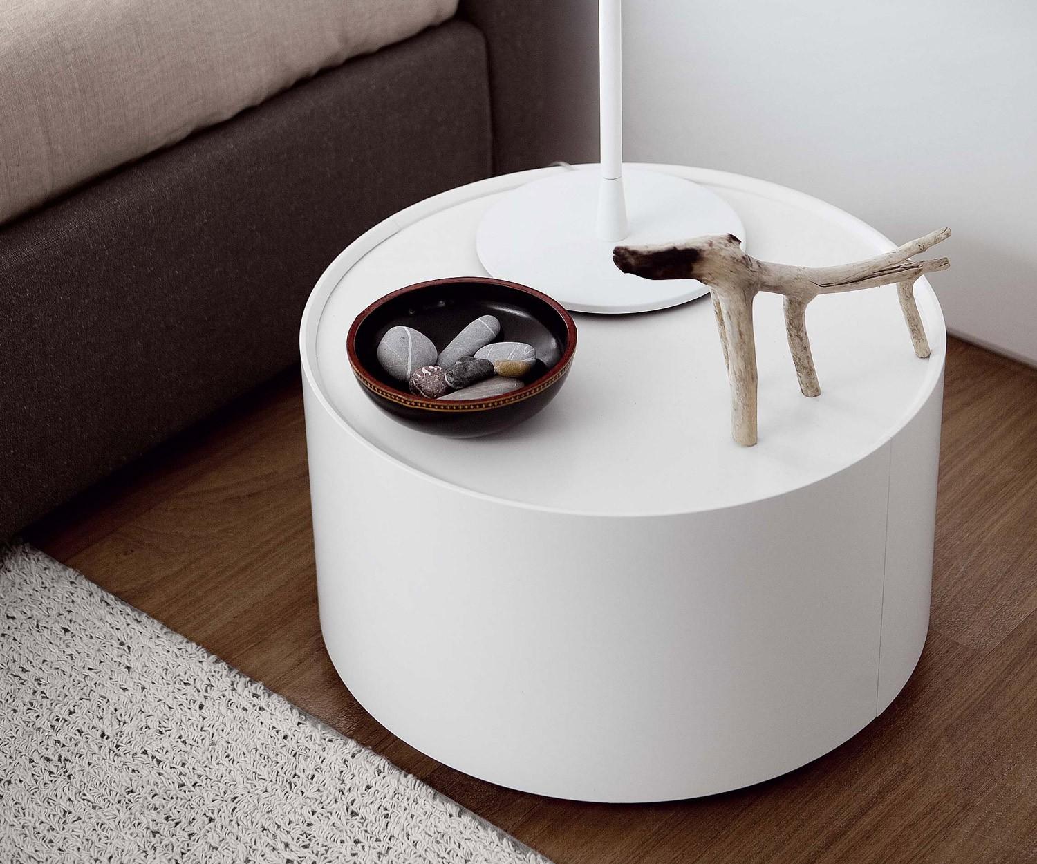 Bedroom Trends round bedside table with drawer
