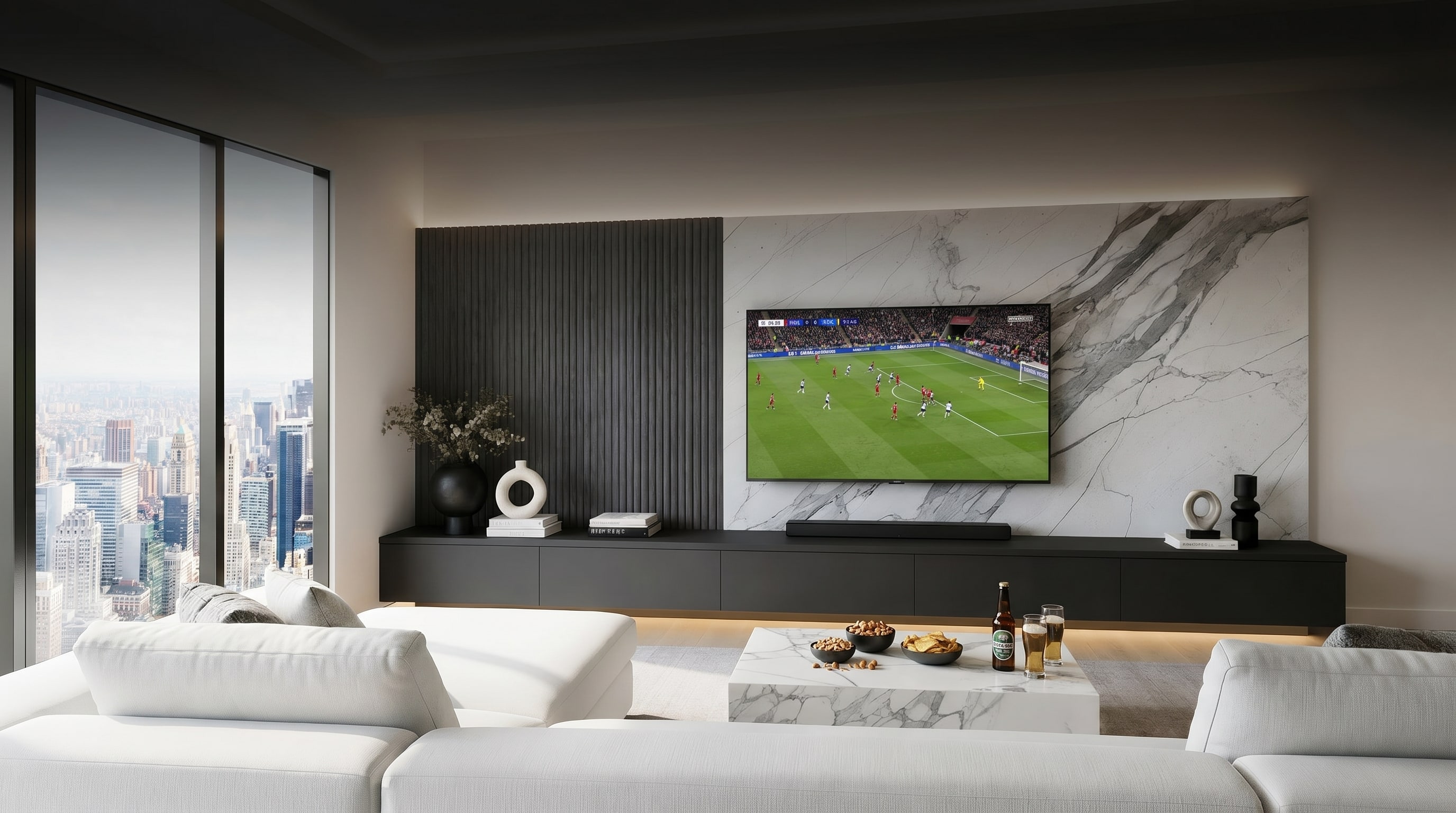 Soundbar oder Lautsprecher? Was Interior-Profis zur WM raten Soundbar oder Lautsprecher? Was Interior-Profis zur WM raten
