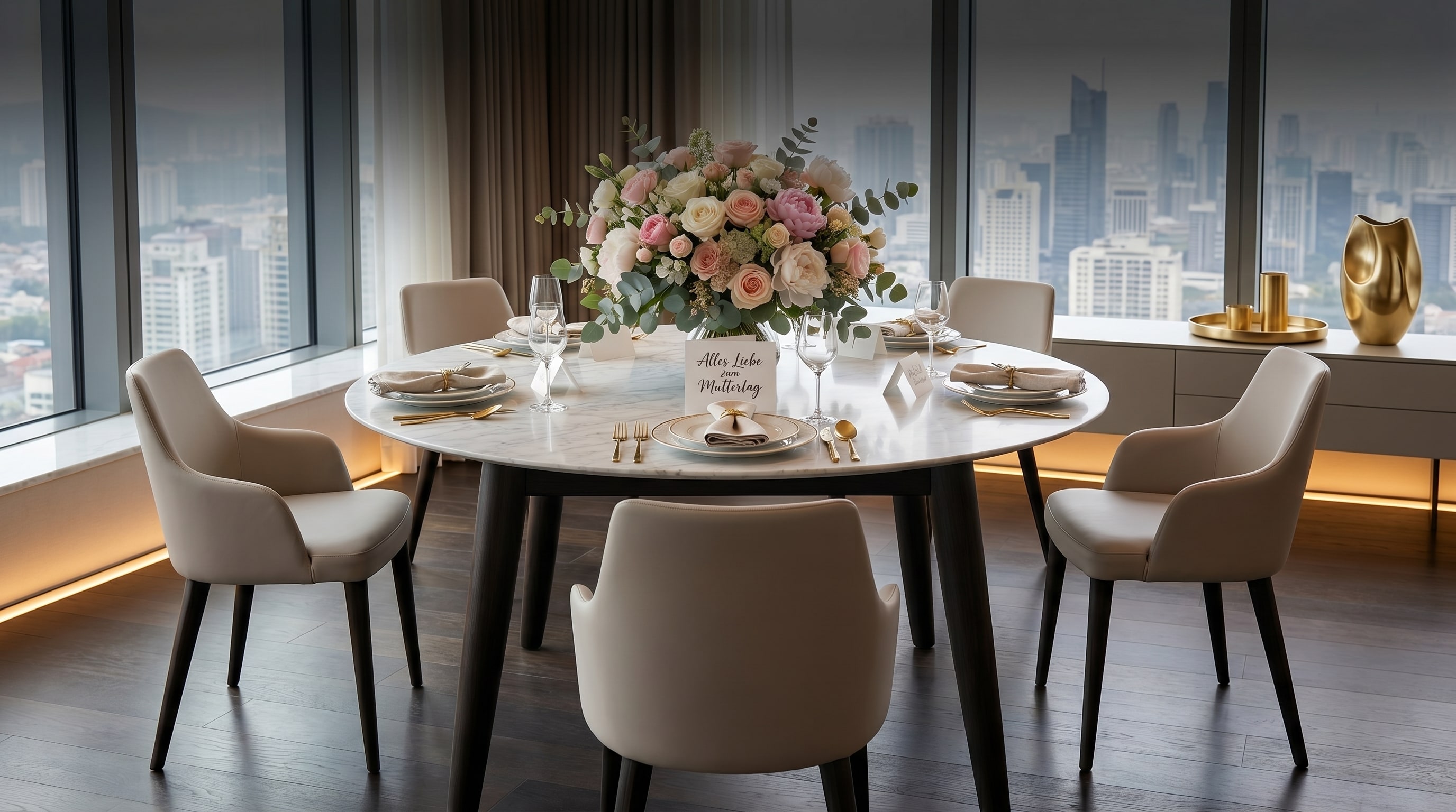 Muttertag Tisch mit Blumen dekorieren: Der Design-Trick