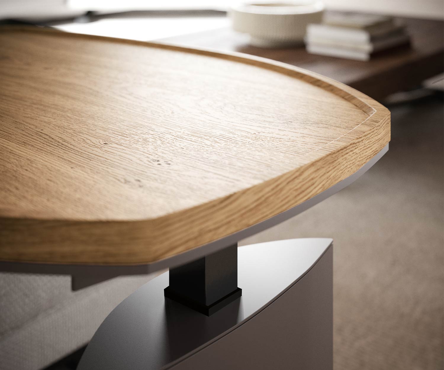 Design Nachttisch Beistelltisch aus Metall hoehenverstellbar