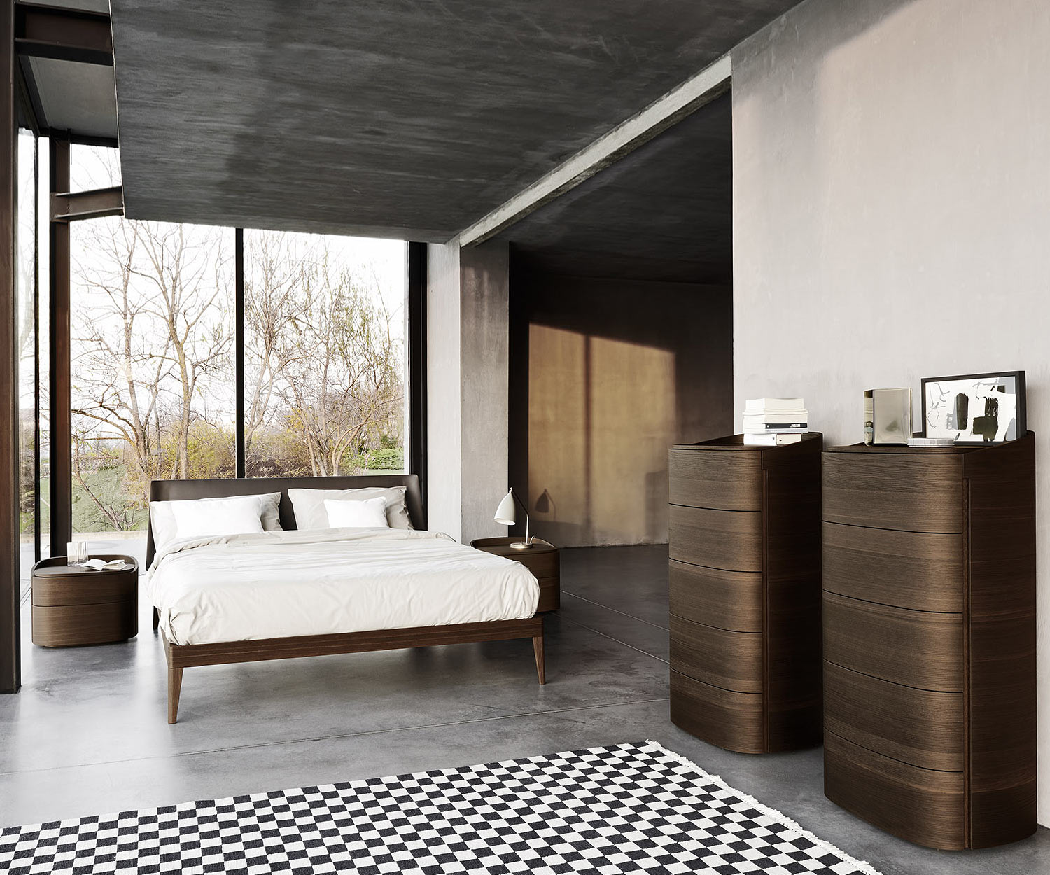 Hochwertige Livitalia Design Hochkommode in wärmebehandelter Eiche
