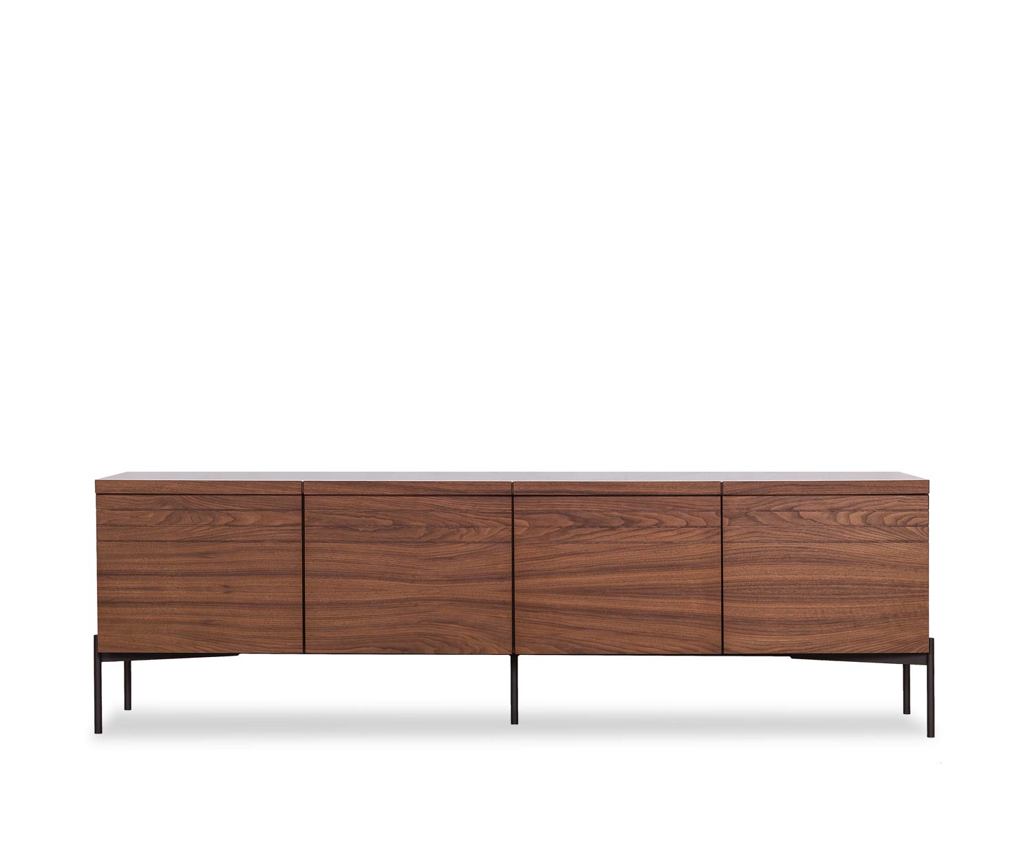 al2 o rizon 003 Design Sideboard mit vier Türen in Walnuss Furnier veredelt al2 o rizon 003 Design Sideboard mit vier Türen in Walnuss Furnier veredelt