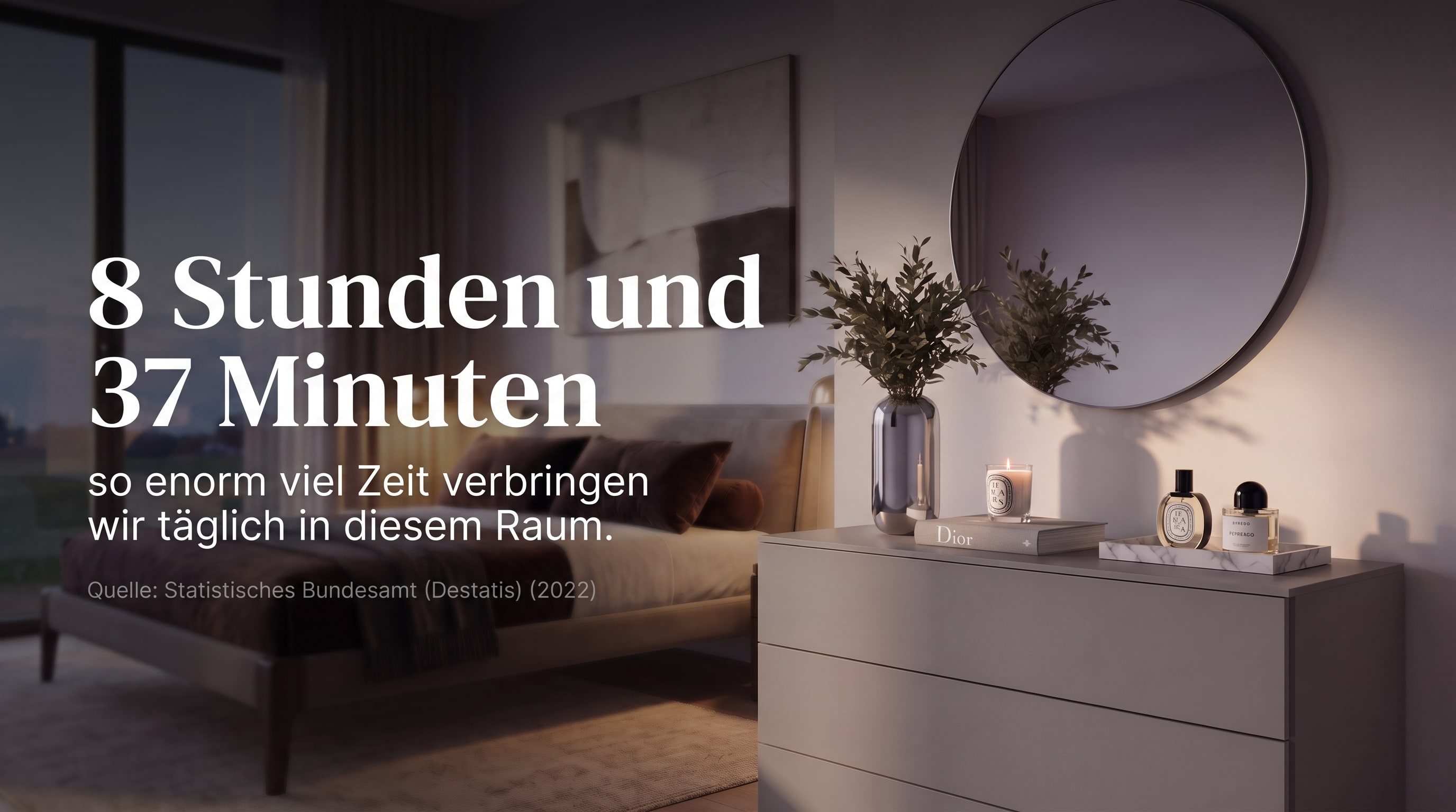 8 Stunden und 37 Minuten – so enorm viel Zeit verbringen wir täglich in diesem Raum.