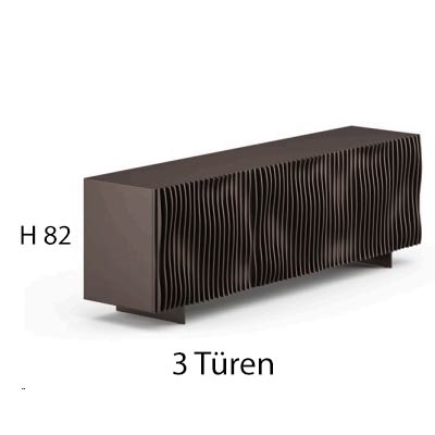 3 Türen B 222,8 cm | H 82 cm | Füße H 20 cm