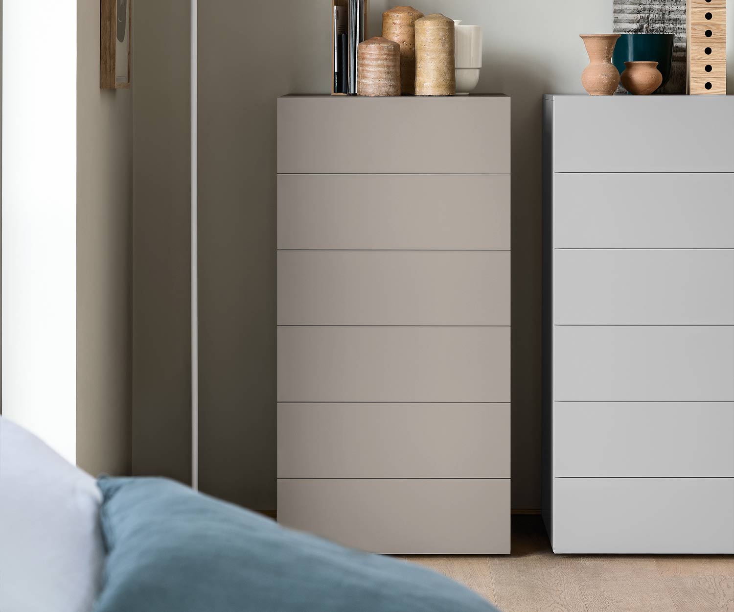 Novamobili Design Kommode Easy 6 Schubladen weiß glänzend B 54cm