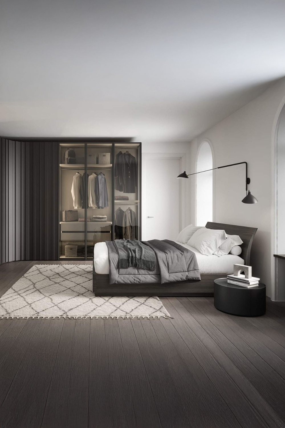 stilvolles-schlafzimmer-mit-rundlichen-und-geschwungenen-moebeln-in-braun-und-grau
