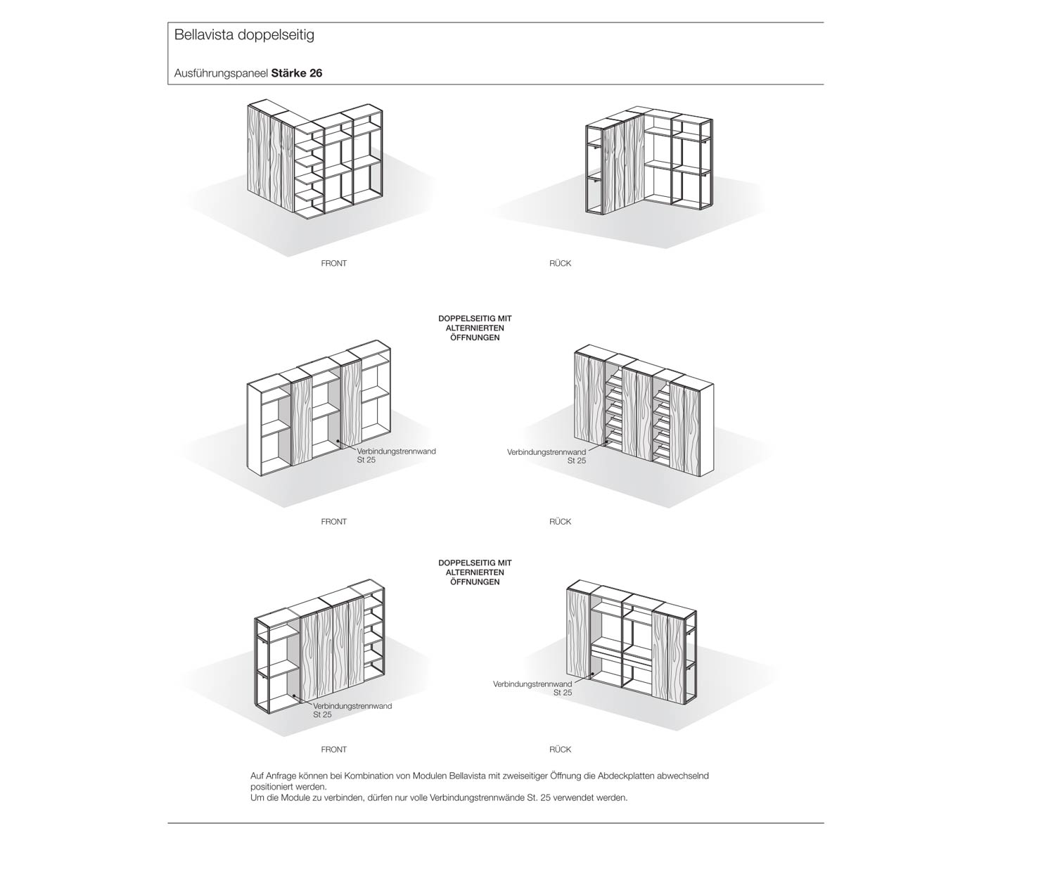 Livitalia Bellavista Designer Ankleidezimmer System Beispiele 1