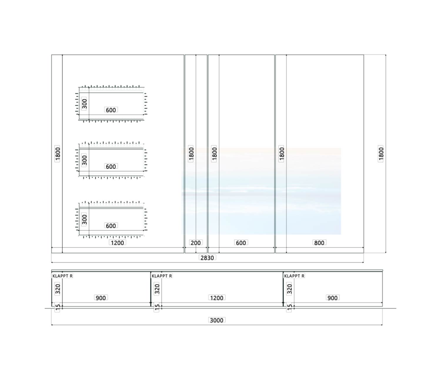Livitalia Luxury design TV wall unit C100 frontal mass Livitalia Luxury design TV wall unit C100 frontal mass