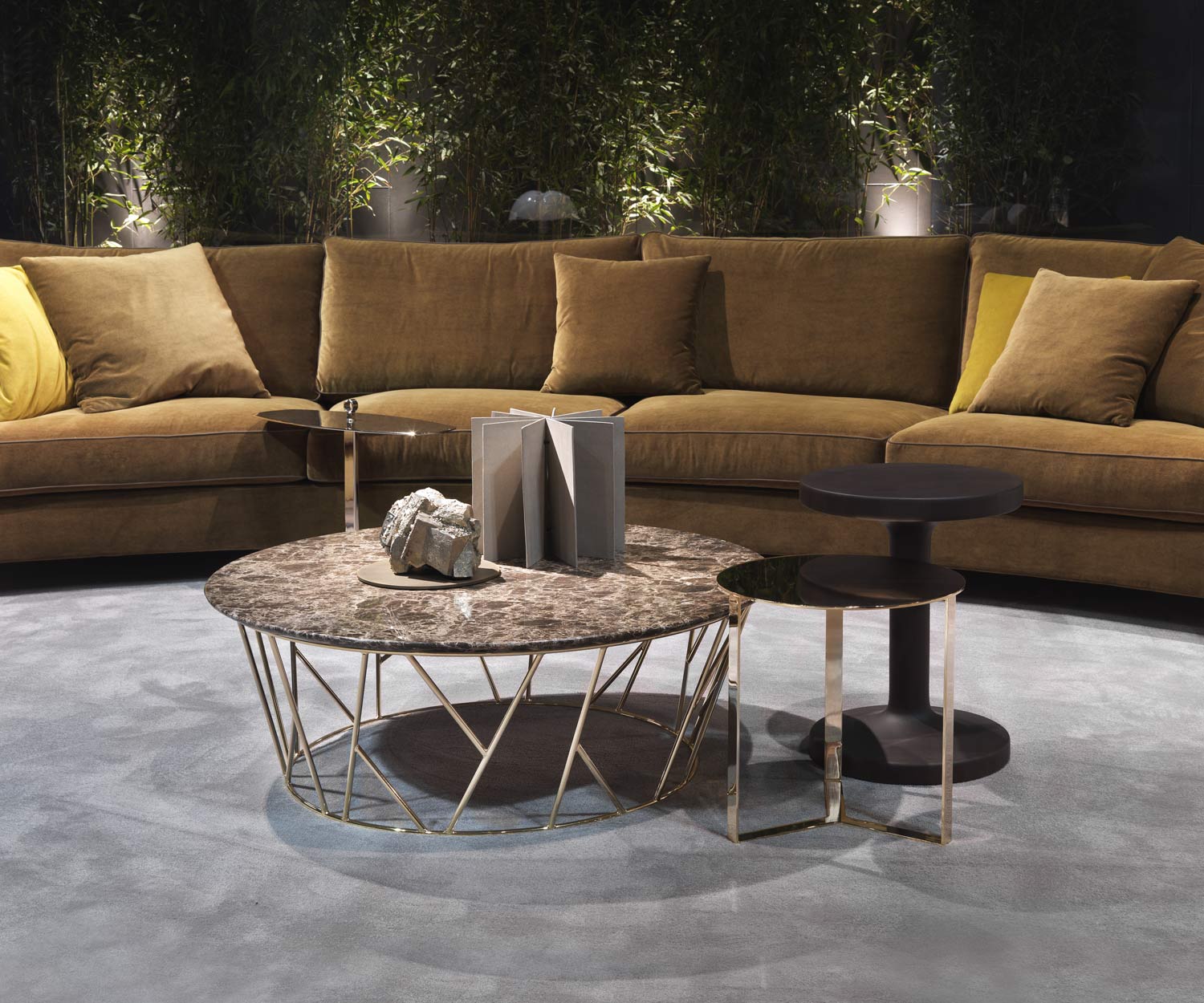 Moderner Marelli Designer Couchtisch Twig Carrara Marmor