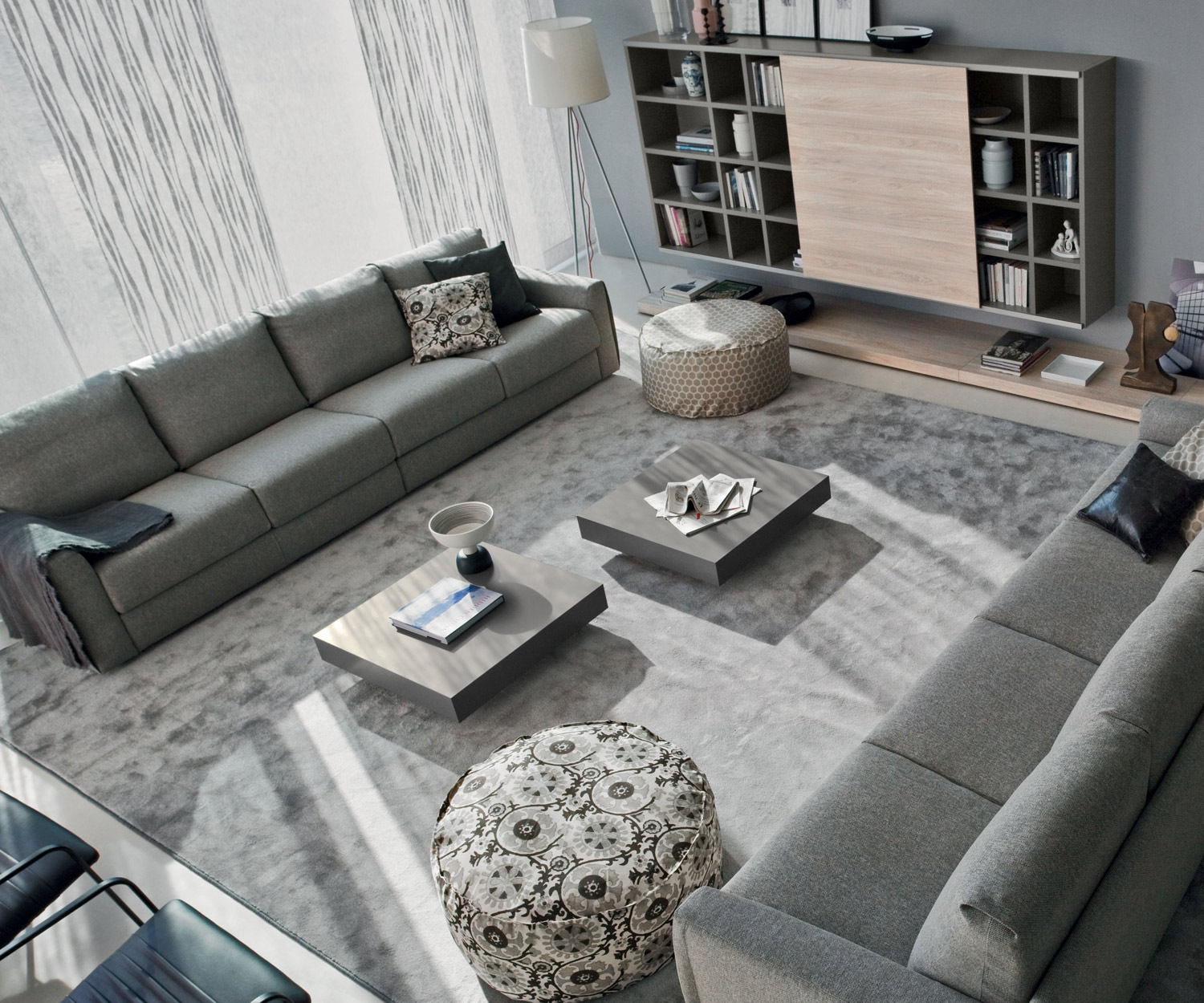 Exklusiver Novamobili Design Couchtisch Schatten Weiß