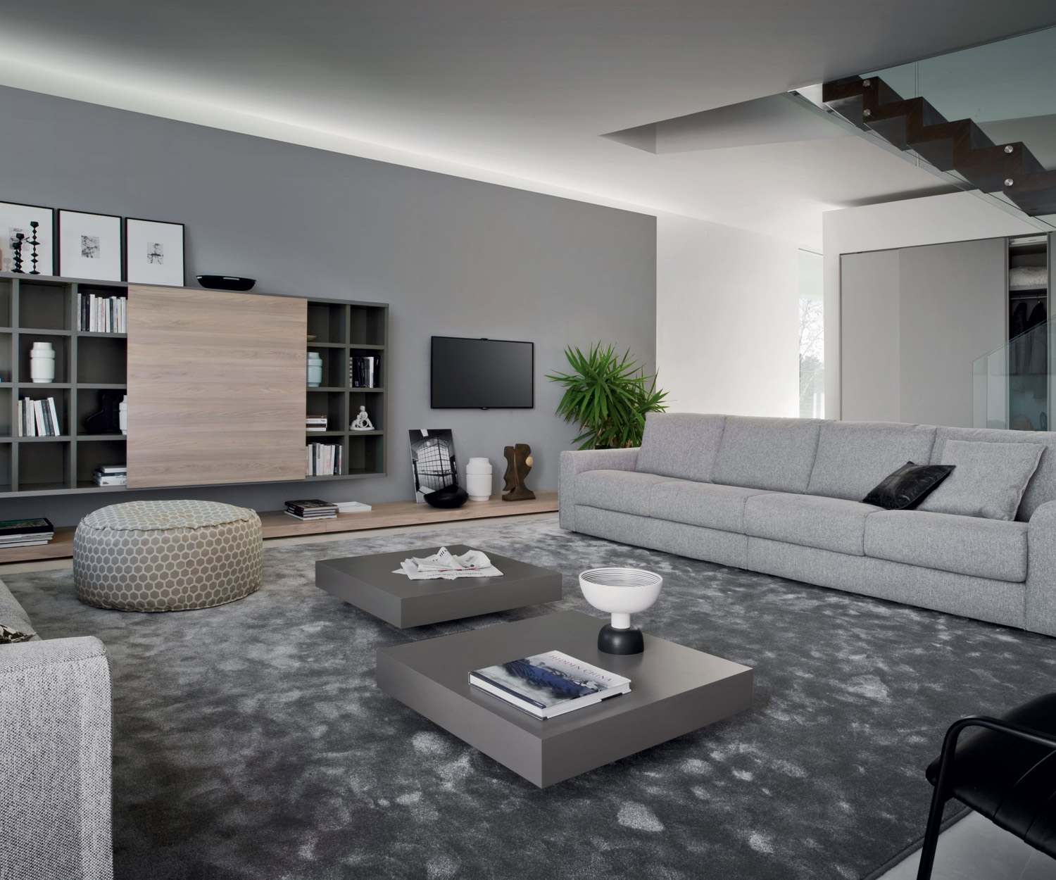 Exklusiver Novamobili Design Couchtisch Schatten Weiß Exklusiver Novamobili Design Couchtisch Schatten Weiß
