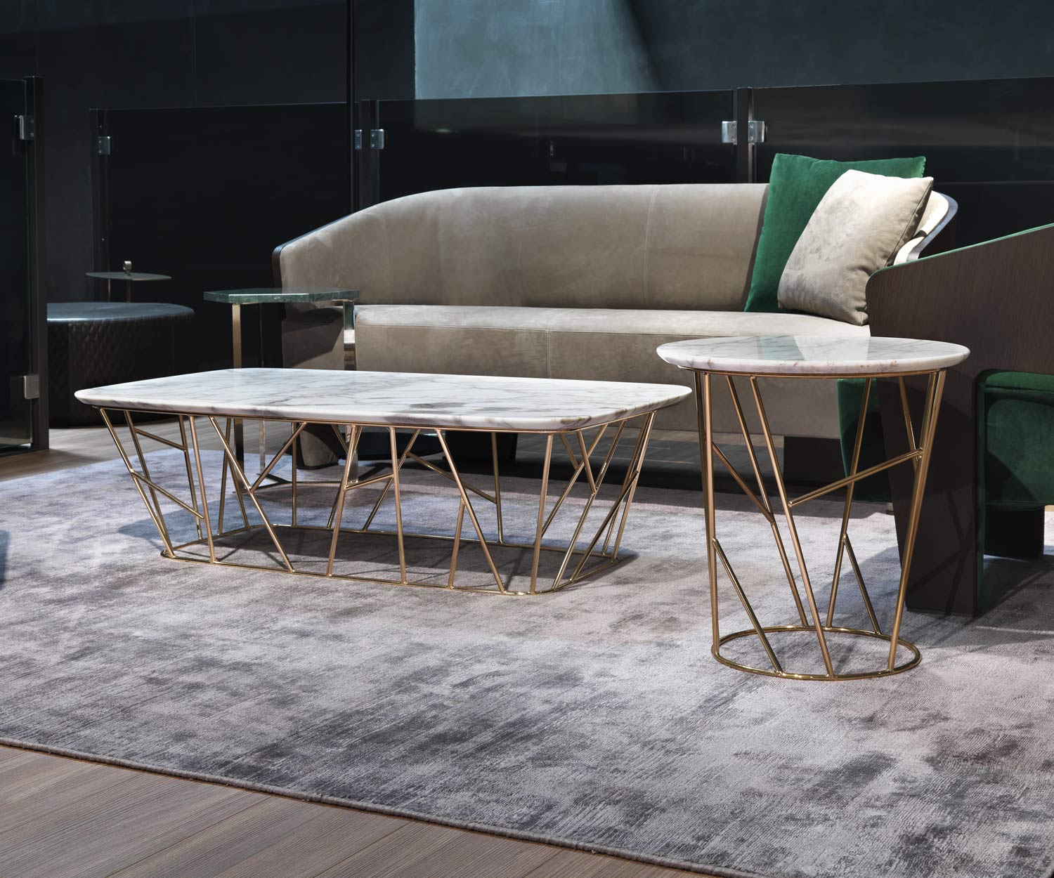 Marelli Couchtisch Twig Carrara Marmor