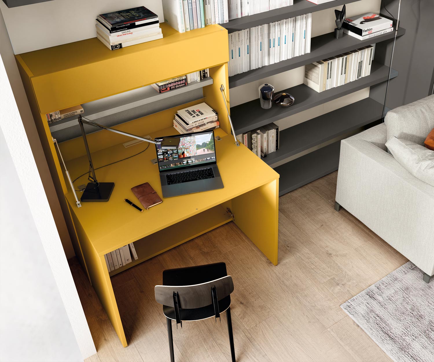 Clei Homeoffice Highboard mit integrierten Schreibtisch Clei Homeoffice Highboard mit integrierten Schreibtisch
