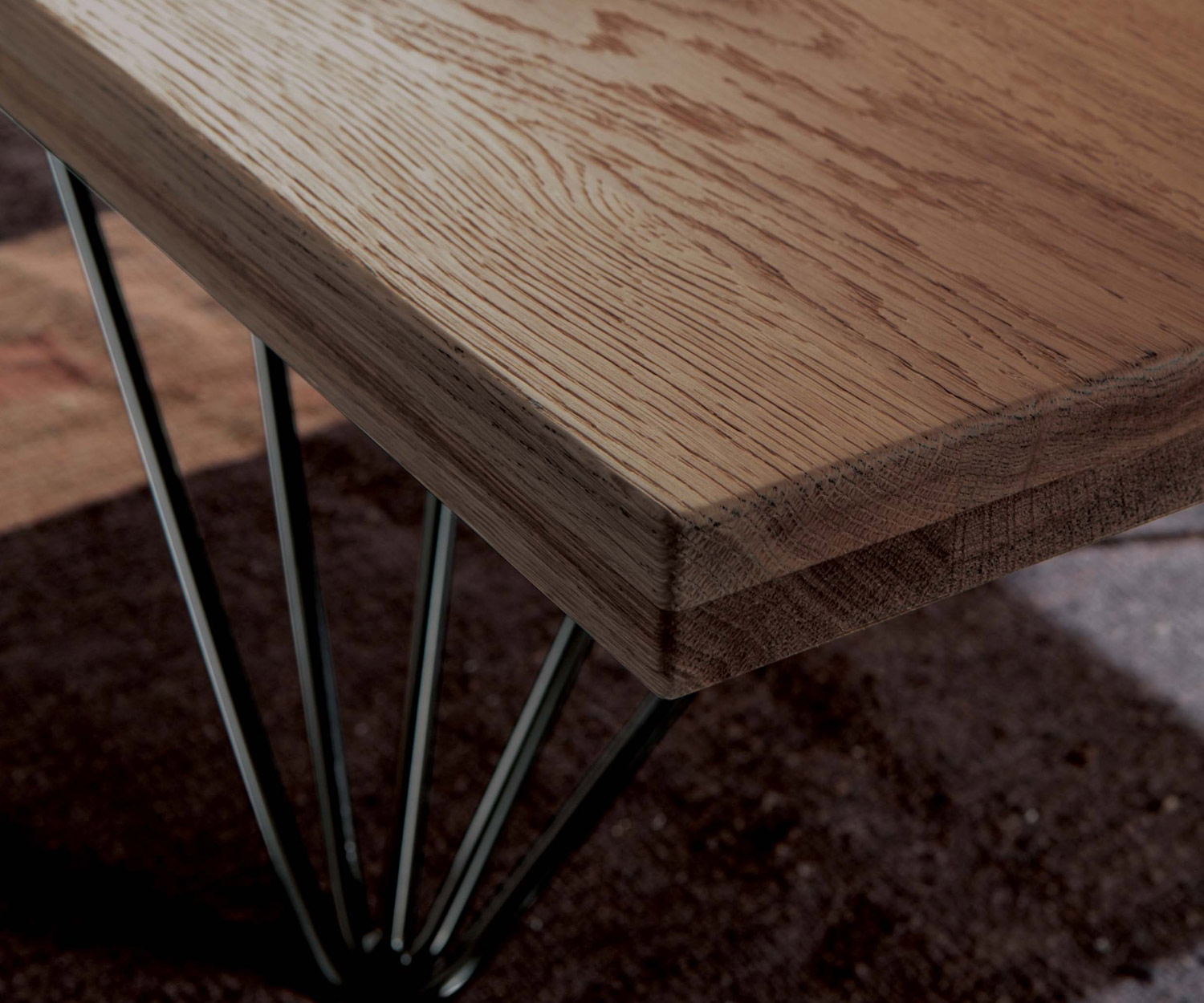 Ozzio Couchtisch R T064 Echtholzfurnier Tischplatte