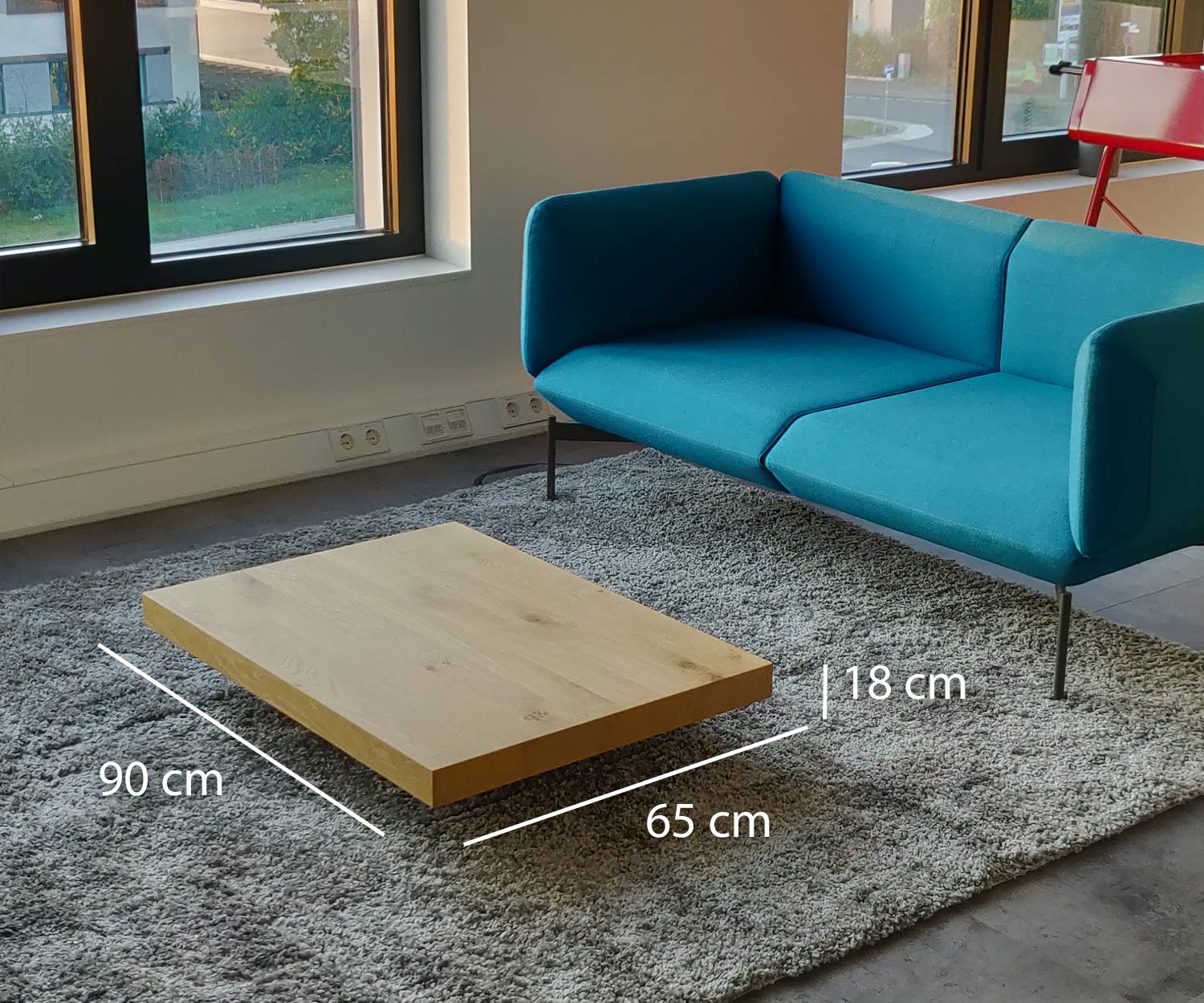 Superflacher Design Couchtisch Low Size Größen Maße