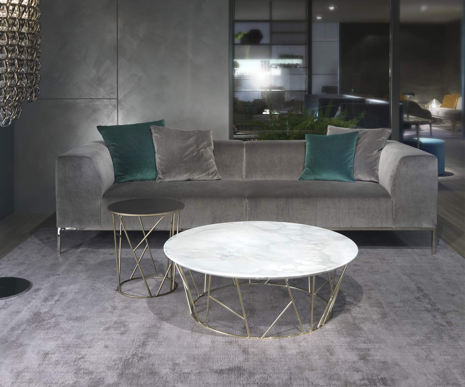 Moderner Marelli Designer Couchtisch Twig Carrara Marmor